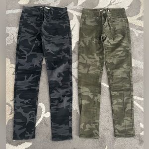 Levi's 711 Skinny Ankle Soft Camo Jeans Green/Gray size 24